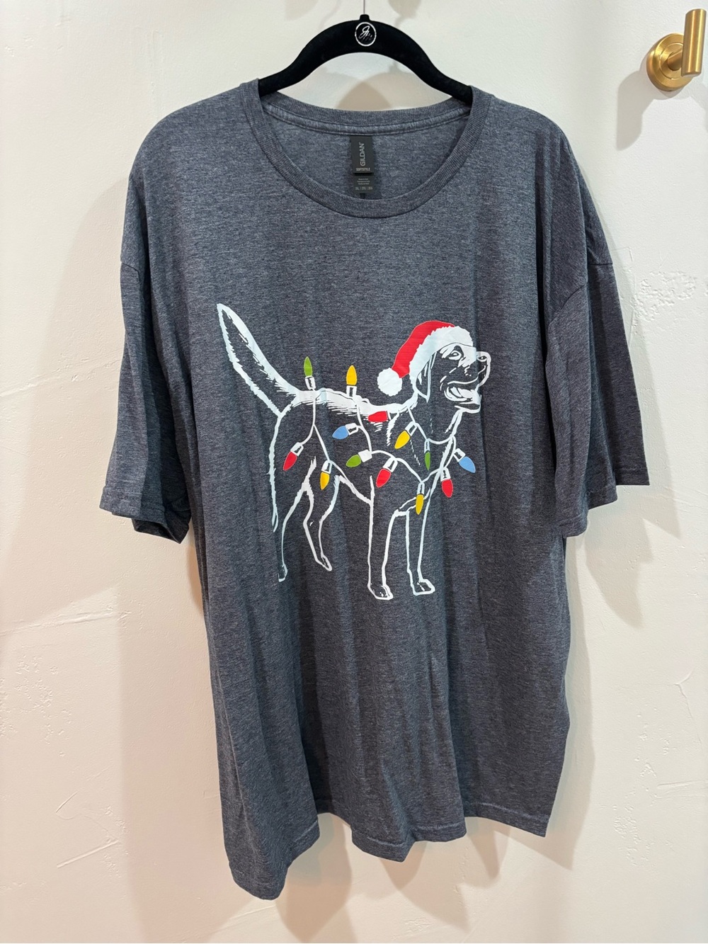Gildan Softstyle Heather Navy-Gray Crewneck Tee